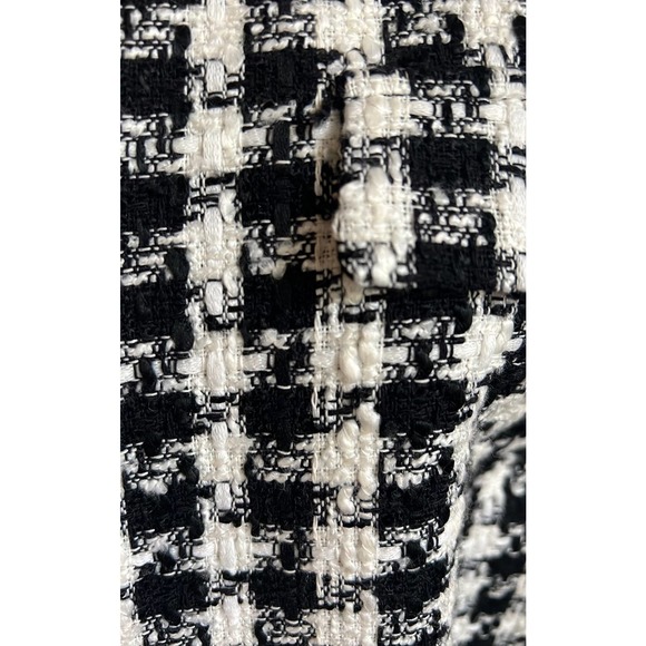 Tahari Cropped Black and White Tweed Jacket - S - Picture 3 of 8